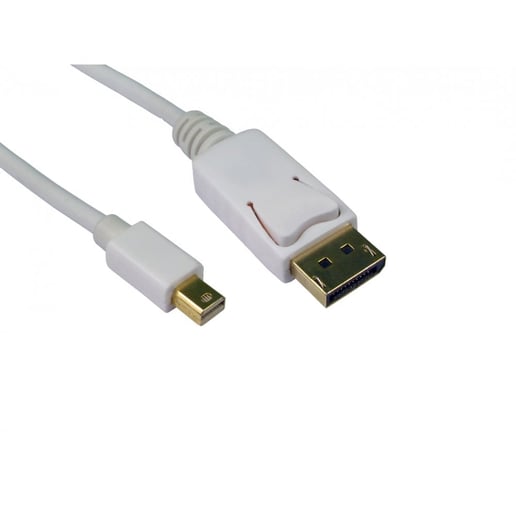Cables Direct 2m Mini DisplayPort to DisplayPort Cable in White