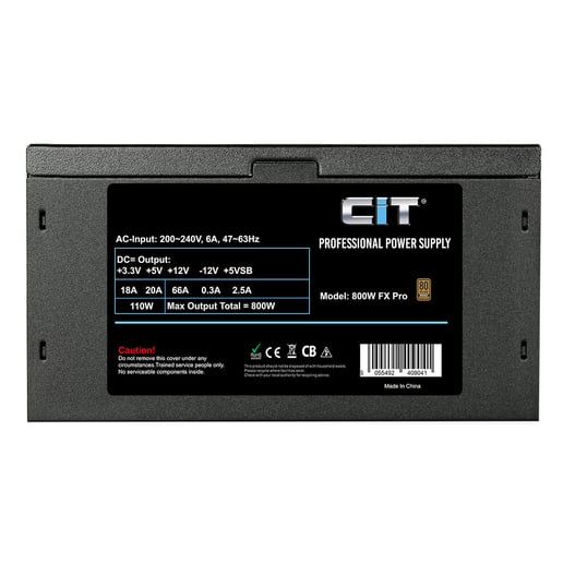 800W CiT FX Pro 80 Plus Bronze PSU