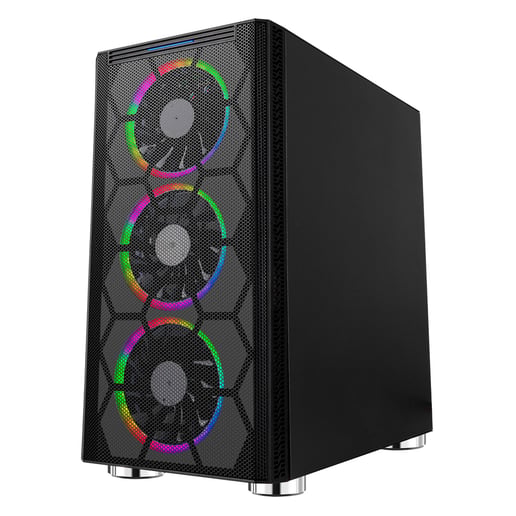 CiT Air Mid Tower Gaming Case - Black USB 3.0
