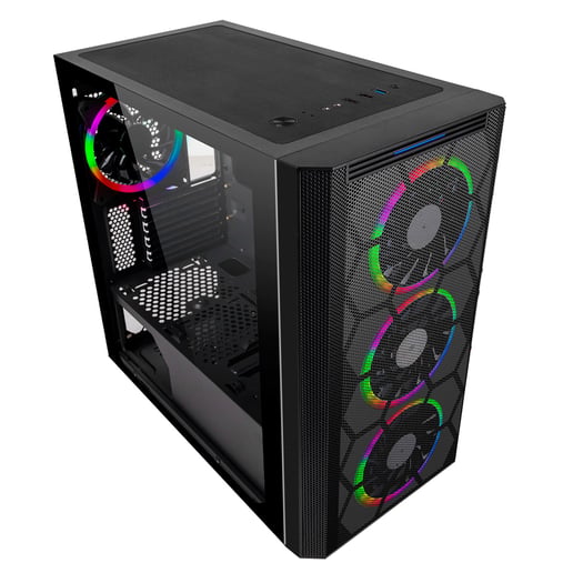 CiT Air Mid Tower Gaming Case - Black USB 3.0