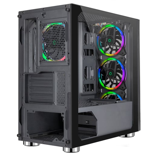 CiT Air Mid Tower Gaming Case - Black USB 3.0