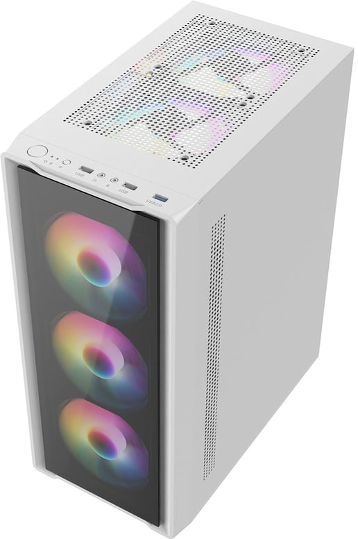 CiT Blade Mid Tower Gaming Case - White 