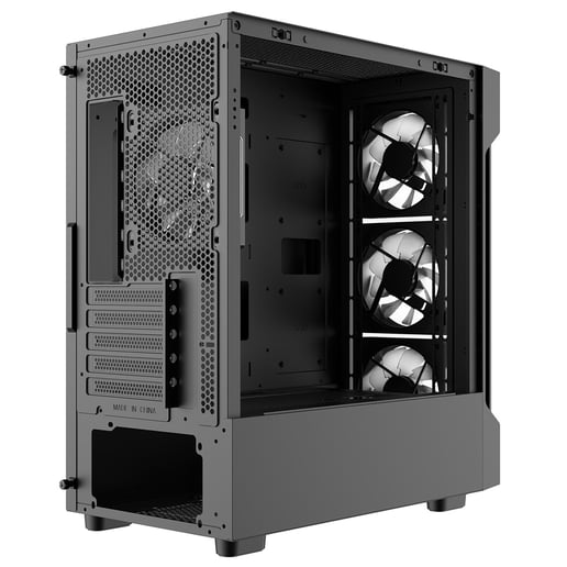 CiT Bolt Mid Tower Gaming Case - Black 