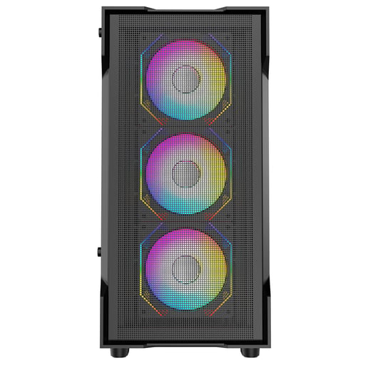CiT Bolt Mesh Mid Tower Gaming Case - Black 