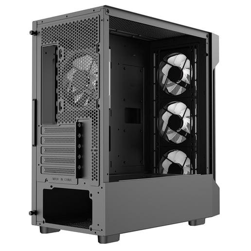 CiT Bolt Mesh Mid Tower Gaming Case - Black 