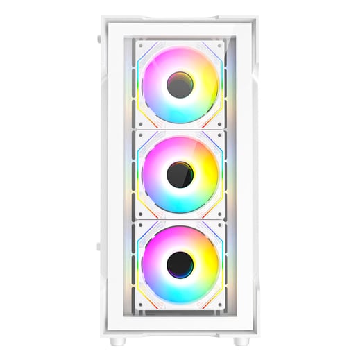 CiT Bolt Mid Tower Gaming Case - White 