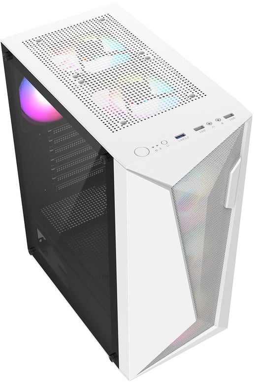 CiT Carisma Mid Tower Gaming Case - White 