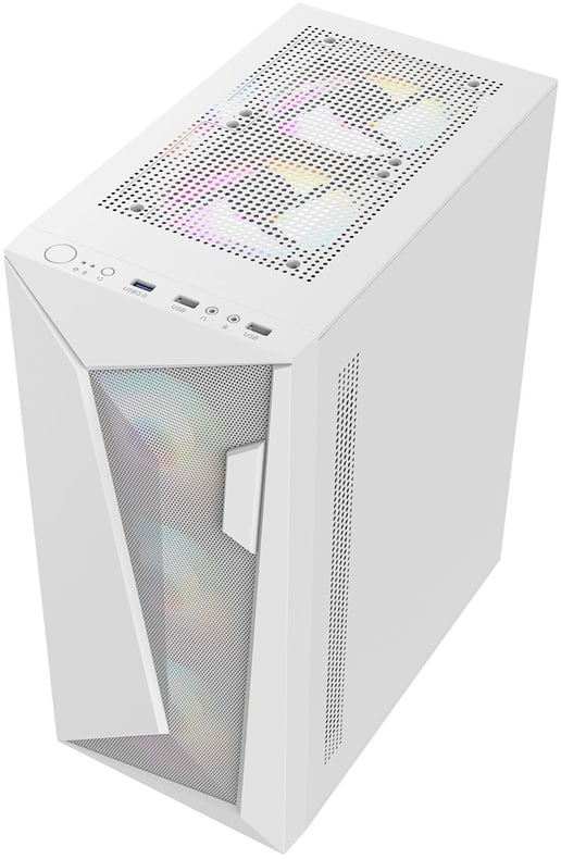CiT Carisma Mid Tower Gaming Case - White 