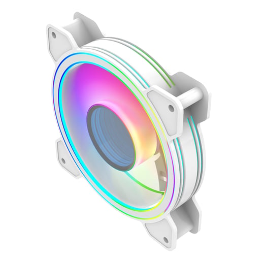 CiT Celsius 120mm ARGB PWM Chassis Fan in White