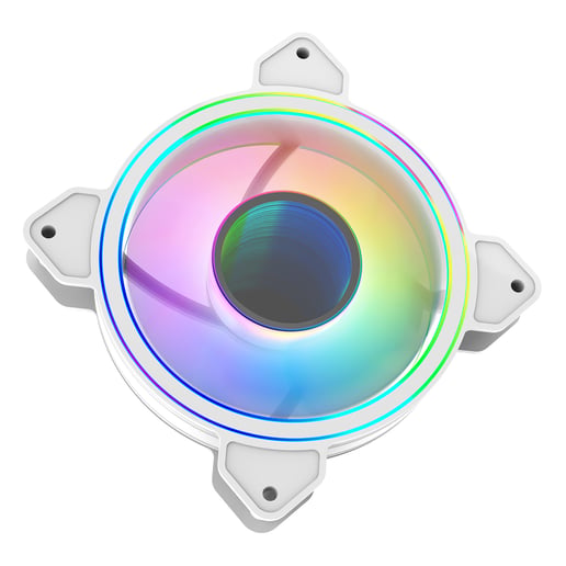 CiT Celsius 120mm ARGB PWM Chassis Fan in White