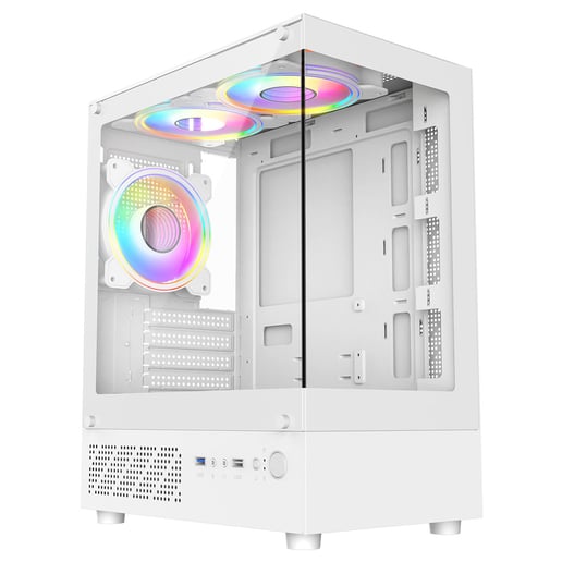 CiT Celsius Mid Tower Gaming Case - White 