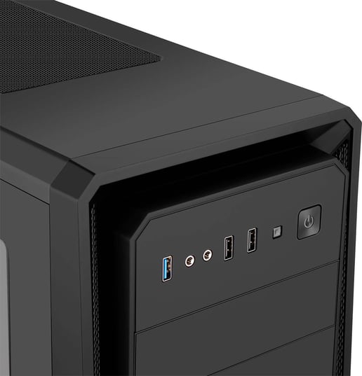 CiT Dark Soul Mid Tower Gaming Case - Black 