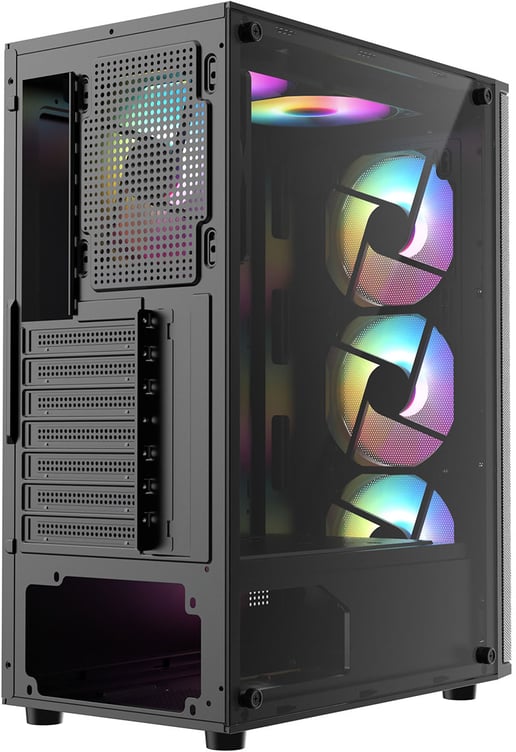 CiT Delta Mid Tower Gaming Case - Black 