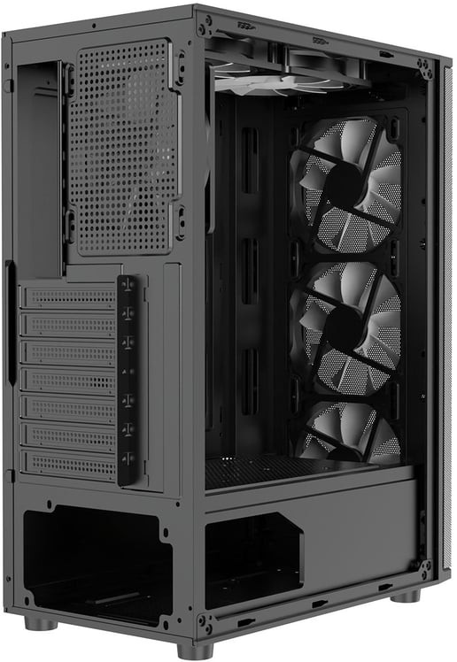 CiT Delta Mid Tower Gaming Case - Black 