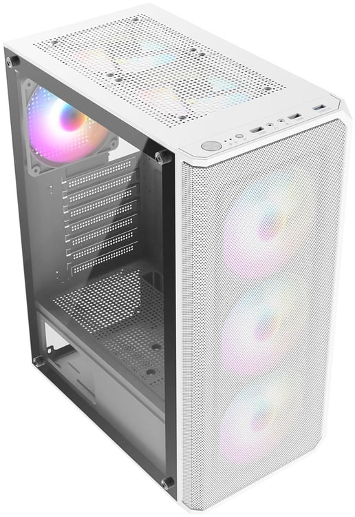 CiT Delta Mid Tower Gaming Case - White 