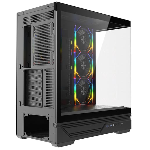 CiT Destiny Mid Tower Gaming Case - Black 