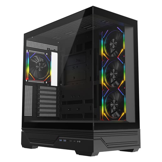 CiT Destiny Mid Tower Gaming Case - Black 