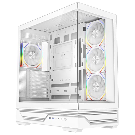 CiT Destiny Mid Tower Gaming Case - White 