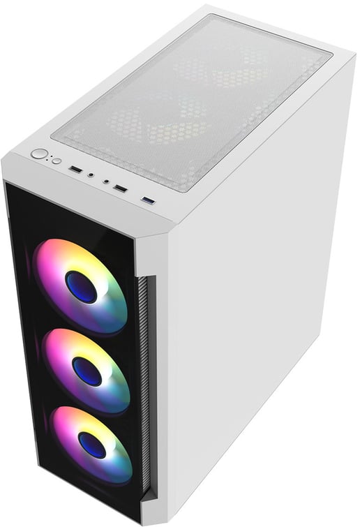 CiT Destroyer Mid Tower Gaming Case - White 