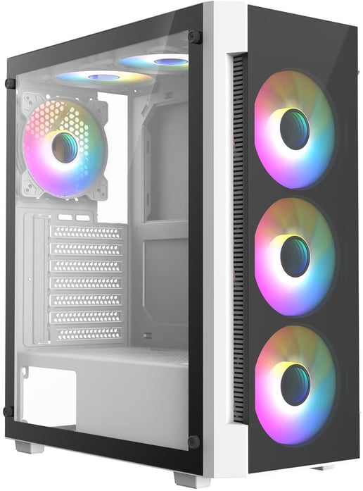 CiT Destroyer Mid Tower Gaming Case - White 