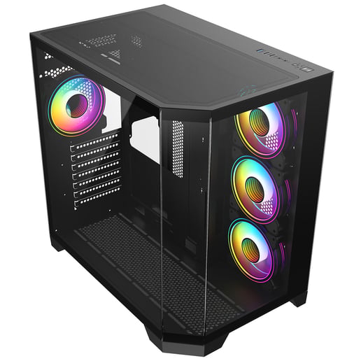 CiT DS360 ARGB Mid Tower Gaming Case - Black 