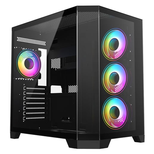 CiT DS360 ARGB Mid Tower Gaming Case - Black 