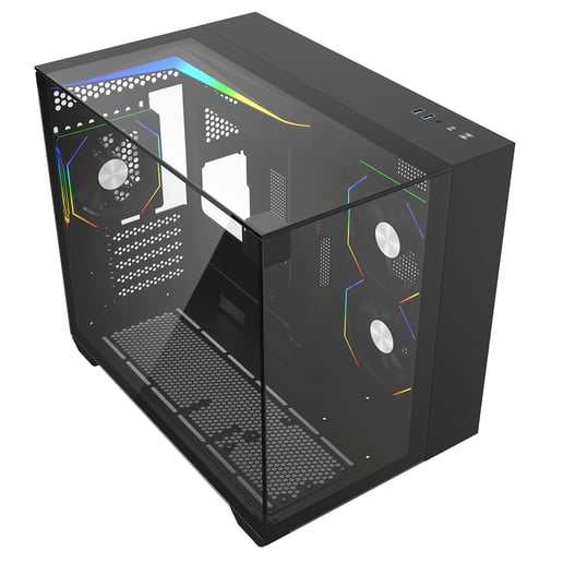 CiT Eclipse Mid Tower Gaming Case - Black 