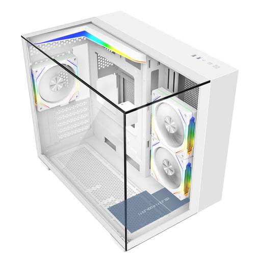 CiT Eclipse Mid Tower Gaming Case - White 