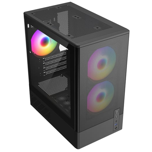 CiT F3 Mid Tower Gaming Case - Black 