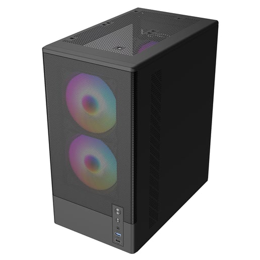 CiT F3 Mid Tower Gaming Case - Black 