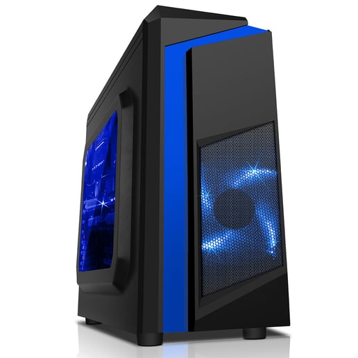 CiT F3 Mid Tower Gaming Case - Black USB 3.0