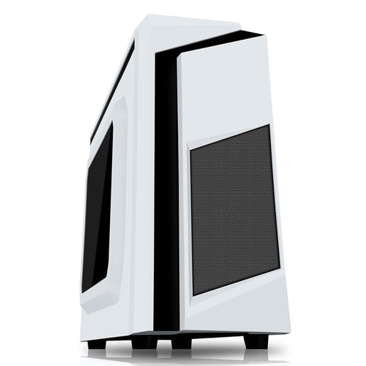 CiT F3 Mid Tower Gaming Case - White USB 3.0
