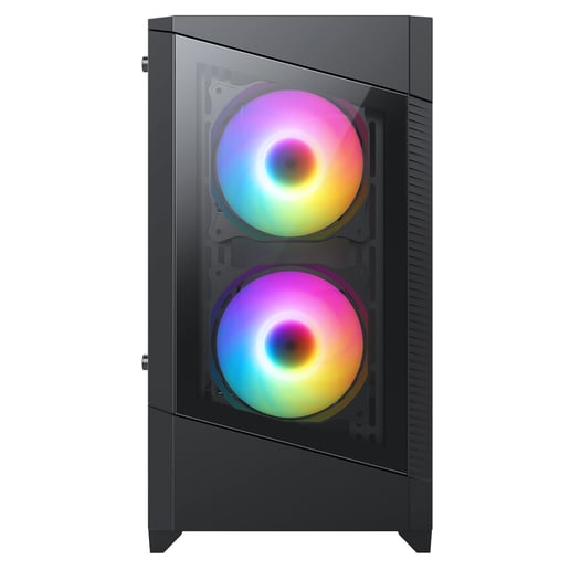 CiT Level 1 Glass Mid Tower Gaming Case - Black 