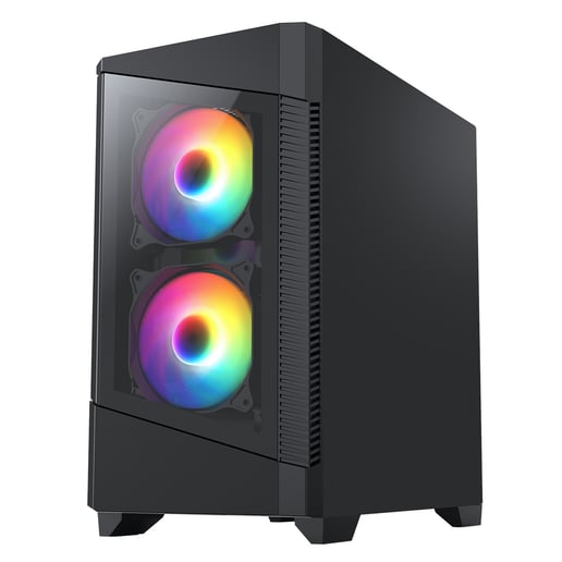 CiT Level 1 Glass Mid Tower Gaming Case - Black 