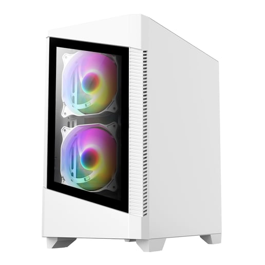 CiT Level 1 Glass Mid Tower Gaming Case - White 