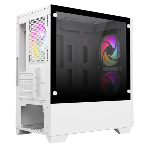 CiT Level 1 Glass Mid Tower Gaming Case - White 