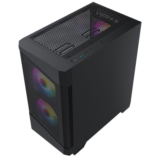 CiT Level 1 Mesh Mid Tower Gaming Case - Black 