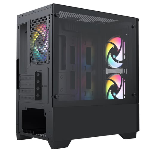 CiT Level 1 Mesh Mid Tower Gaming Case - Black 