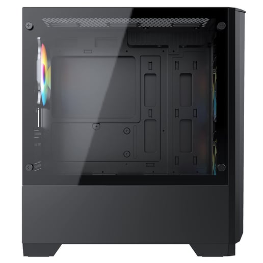 CiT Level 2 Mesh mATX Tempered Glass Gaming PC Case - Black 