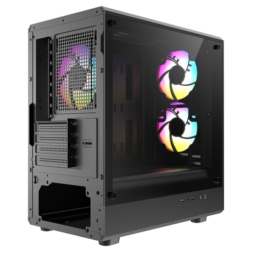 CiT Level 5 Mid Tower Gaming Case - Black 