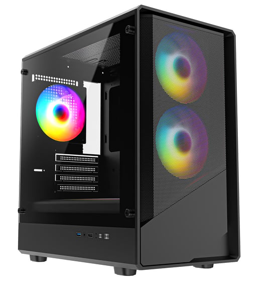 CiT Level 5 Mid Tower Gaming Case - Black 