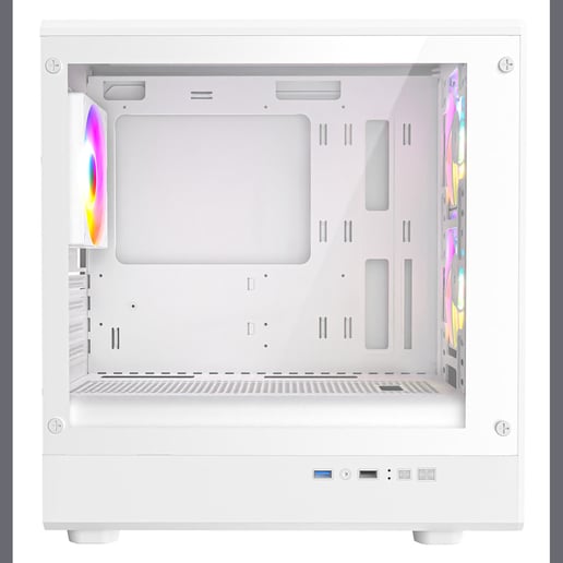 CiT Level 5 Mid Tower Gaming Case - White 