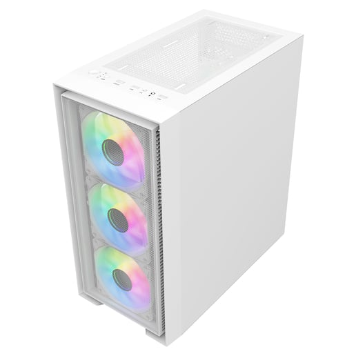 CiT Luna Mid Tower Gaming Case - White 