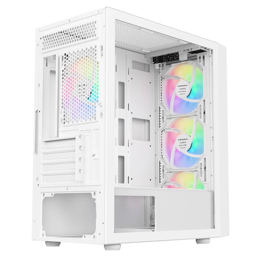 CiT Luna Mid Tower Gaming Case - White 