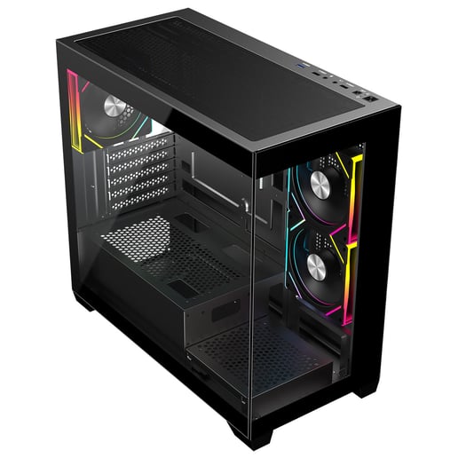 CiT Mercury Mid Tower Gaming Case - Black 