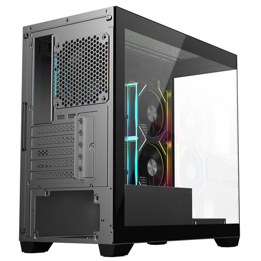 CiT Mercury Mid Tower Gaming Case - Black 