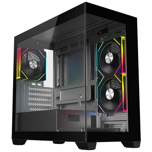 CiT Mercury Mid Tower Gaming Case - Black 