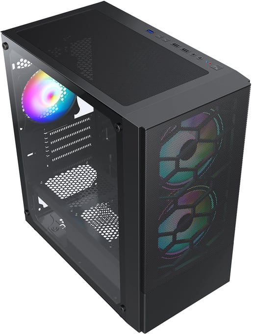 CiT Meta Mid Tower Gaming Case - Black 