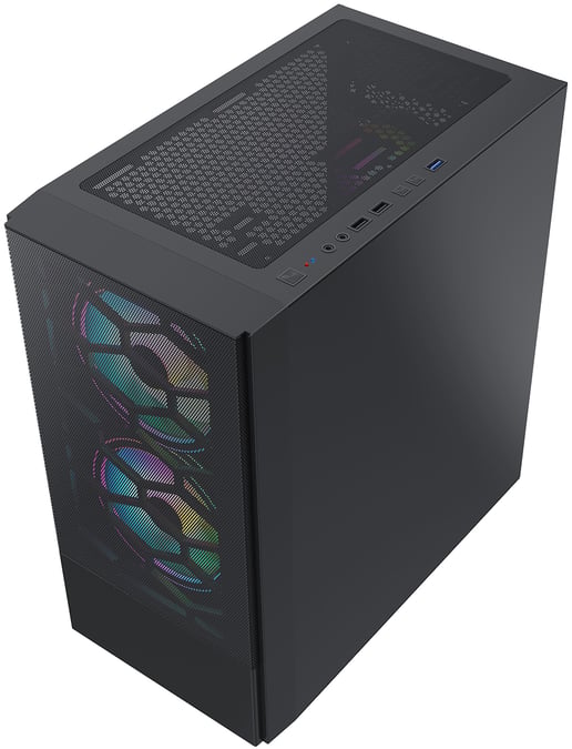 CiT Meta Mid Tower Gaming Case - Black 