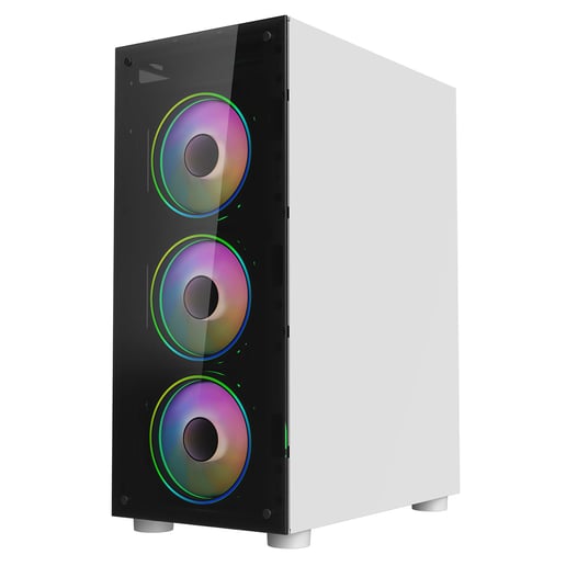 CiT Mirage F6 Mid Tower Gaming Case - White 